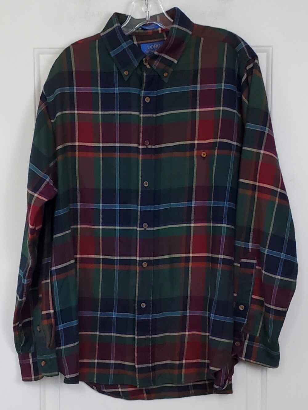 Pendleton Lobo Mens VTG Retro Plaid Wool Blend Shirt USA Made - Size L - GUC